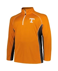 Men's Profile Tennessee Orange Tennessee Volunteers Big and Tall Quarter-Zip Raglan Jacket