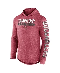 Men's Fanatics Heather Red Tampa Bay Buccaneers Pill Stack Long Sleeve Hoodie T-shirt