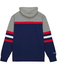 Men's Mitchell & Ness Navy, Gray Washington Capitals Head Coach Pullover Hoodie