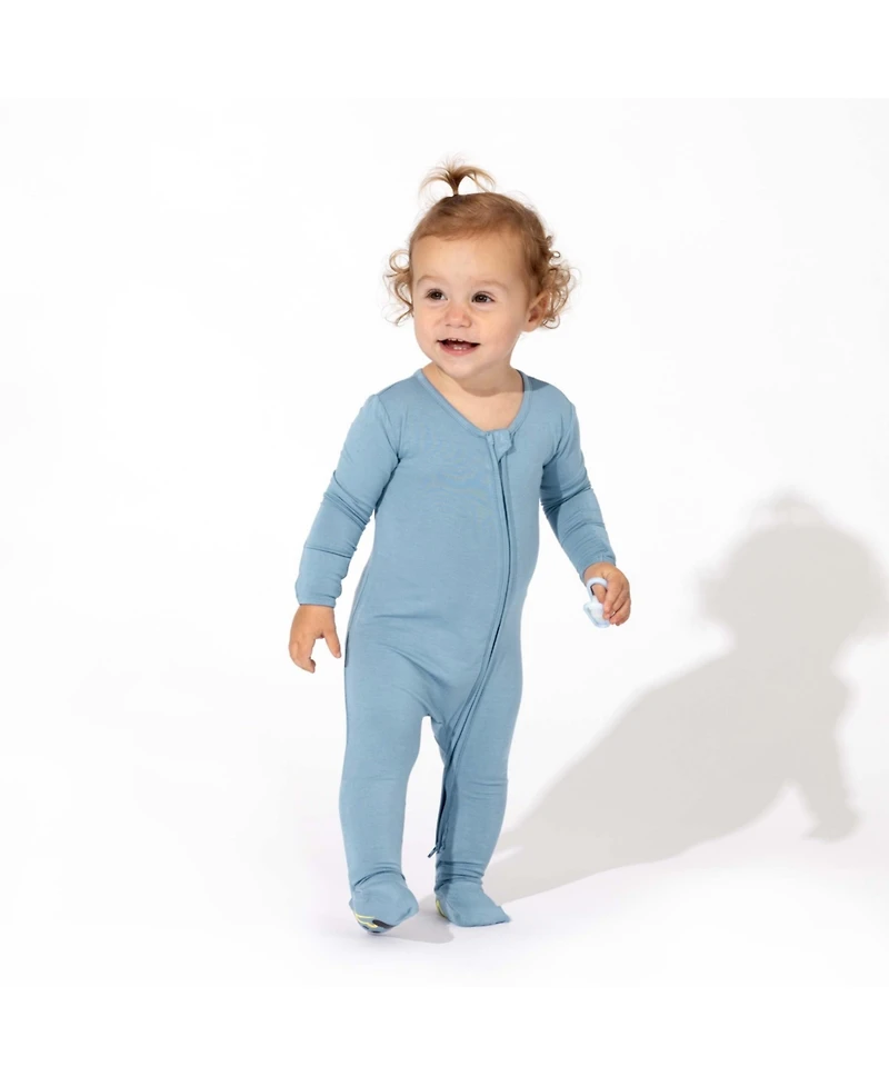 Bellabu Bear Baby Boys or Girls, Oasis Teal Convertible Footie