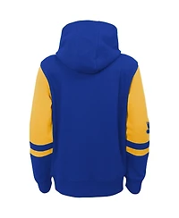 Big Boys Blue St. Louis Blues Face Off Color Block Full-Zip Hoodie