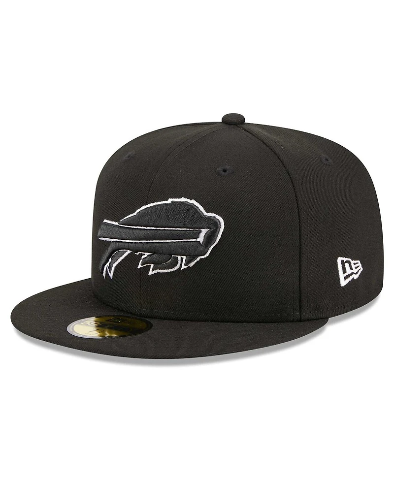 Men's New Era Black Buffalo Bills Main Patch 59FIFTY Fitted Hat