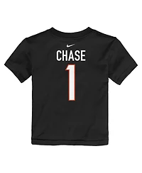 Toddler Boys and Girls Nike Ja'Marr Chase Black Cincinnati Bengals Player Name Number T-shirt