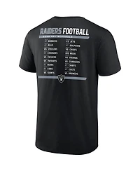 Men's Fanatics Black, White Las Vegas Raiders Two-Pack 2023 Schedule T-shirt Combo Set