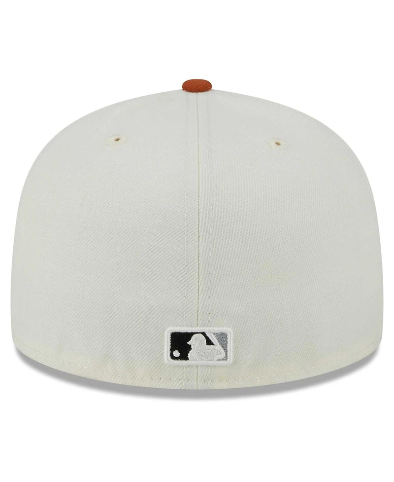 Men's New Era Cream, Orange Boston Red Sox 59FIFTY Fitted Hat