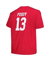 Men's Fanatics Brock Purdy Scarlet San Francisco 49ers Big and Tall Player Name Number T-shirt