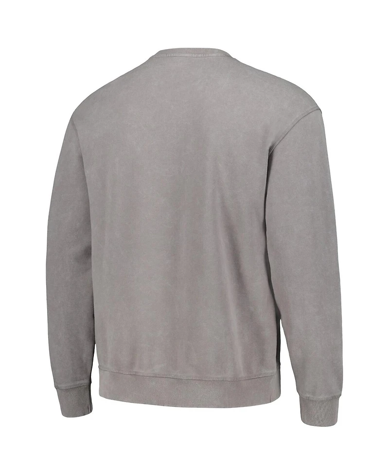 Men's and Women's The Wild Collective Gray Cincinnati Bengals Distressed Pullover Sweatshirt