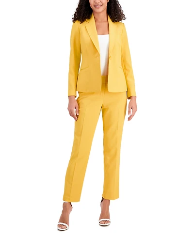 Le Suit Women's Crepe One-Button Pantsuit