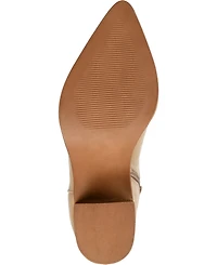 Journee Collection Women's Therese Wide Width Wide Calf Block Heel Knee High Dress Boots