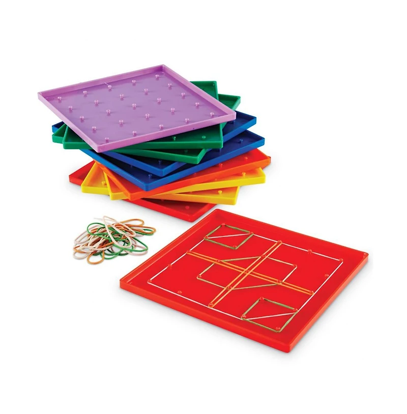 Learning Resources Plastic Geoboards - Set of 10