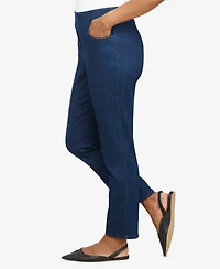 Alfred Dunner Women's Super Stretch Mid- Rise Average Length Denim Pant