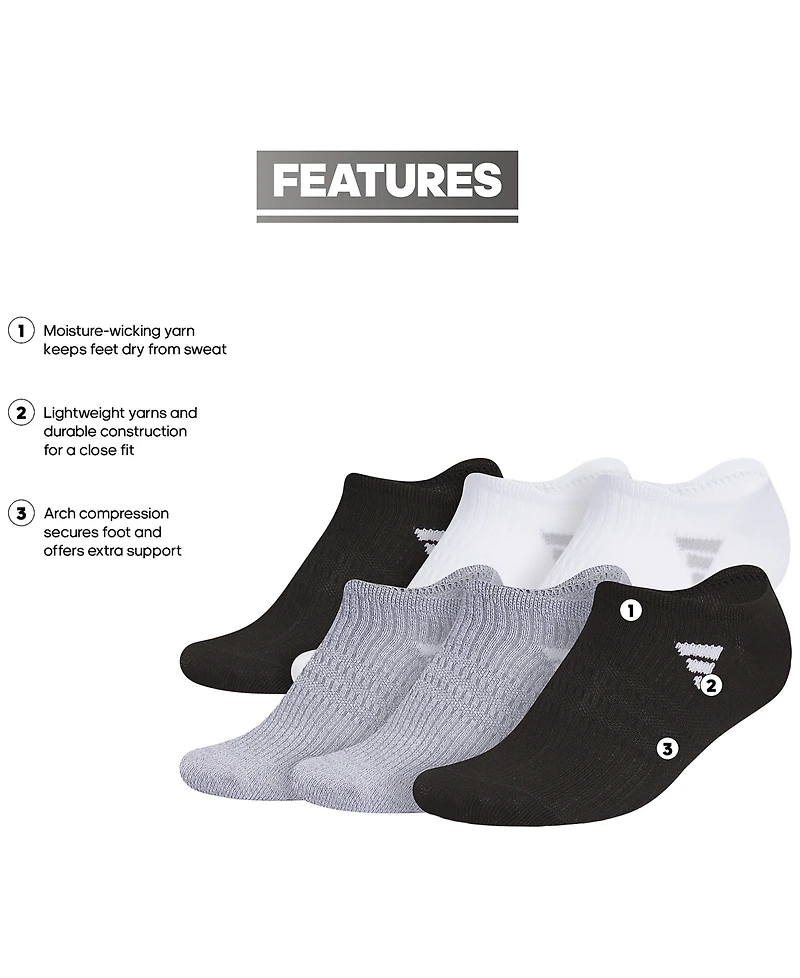 adidas Women's 6-Pk. Superlite 3.0 No Show Socks