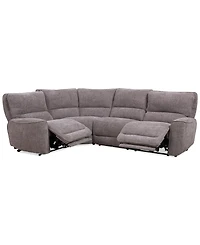 Closeout! Deklyn 116" 4-Pc. Zero Gravity Fabric Sectional with 2 Power Recliners, Created for Macy's