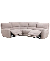 Closeout! Deklyn 116" 4-Pc. Zero Gravity Fabric Sectional with 2 Power Recliners, Created for Macy's
