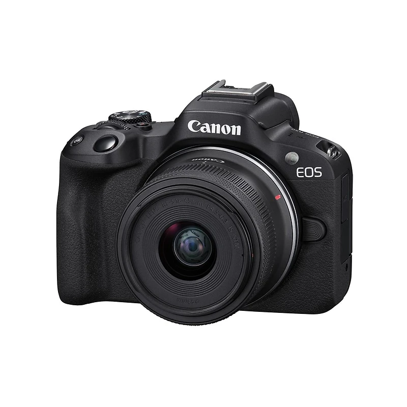 Canon Eos R50 Mirrorless Camera with Rf-s 18-45mm f/4.5-6.3 Is Stm and Rf-s 55-210mm f/5-7.1 Is Stm Lens, Black