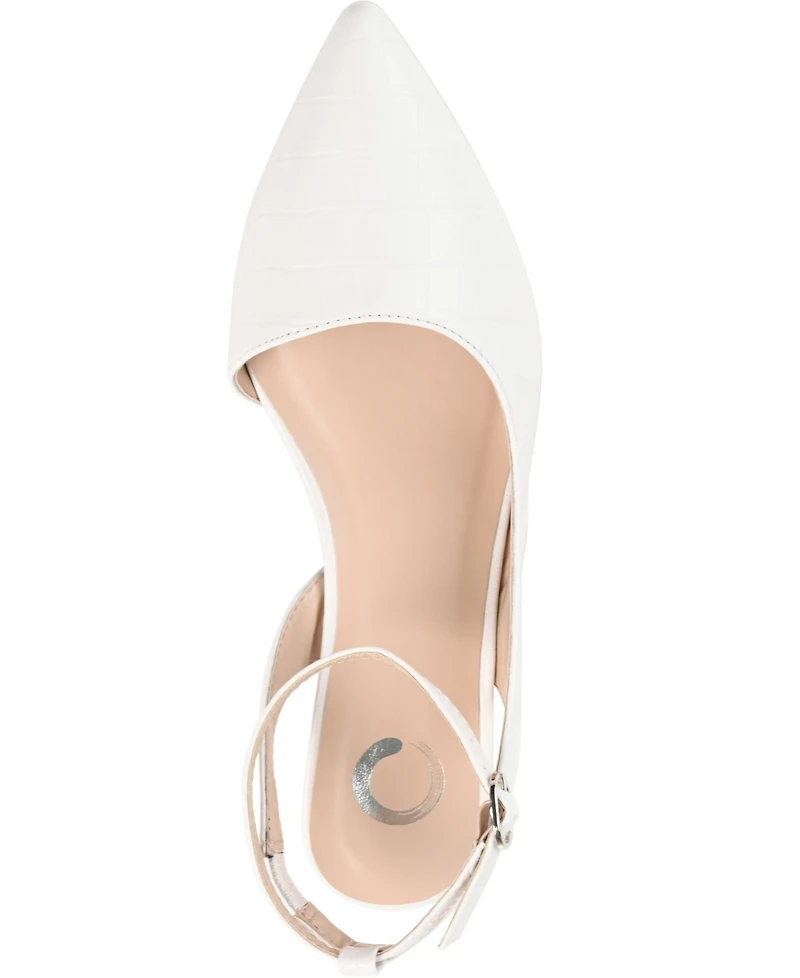 Journee Collection Women's Keefa Ankle Strap Slingback Heels