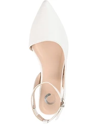 Journee Collection Women's Keefa Ankle Strap Slingback Heels