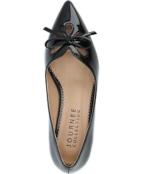 Journee Collection Women's Lutana Wide Width Pointed Toe Kitten Heel Pumps