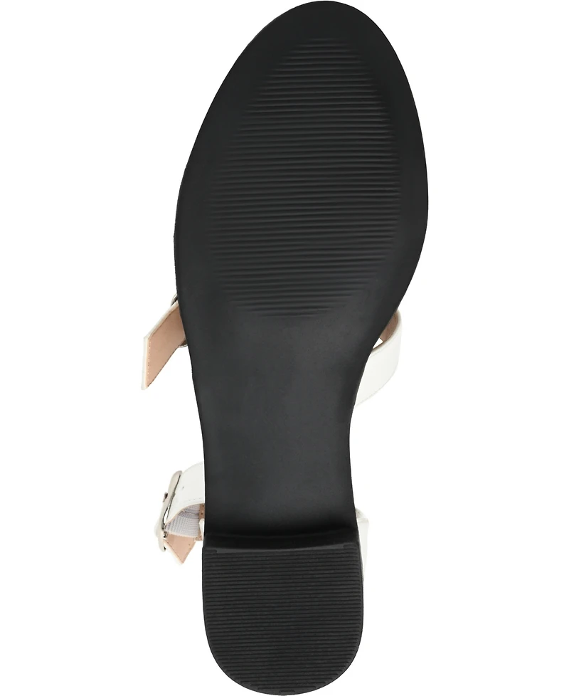 Journee Collection Women's Constance Double Buckle Flats