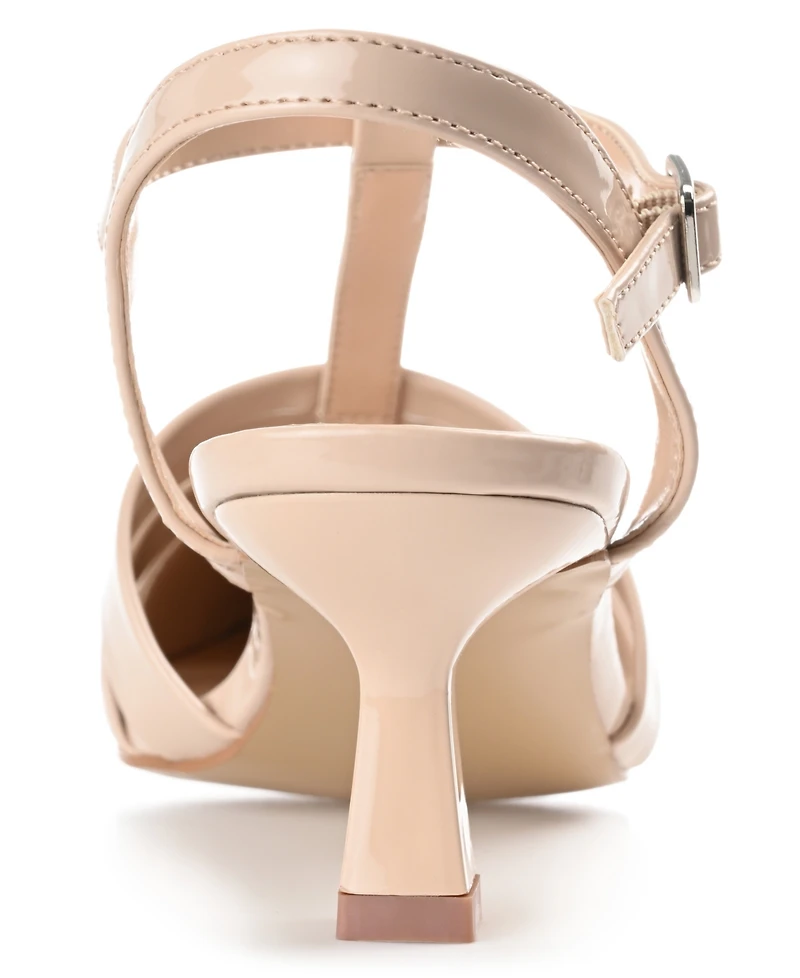 Journee Collection Women's Jazlynn T Strap Kitten Heel Dress Pumps