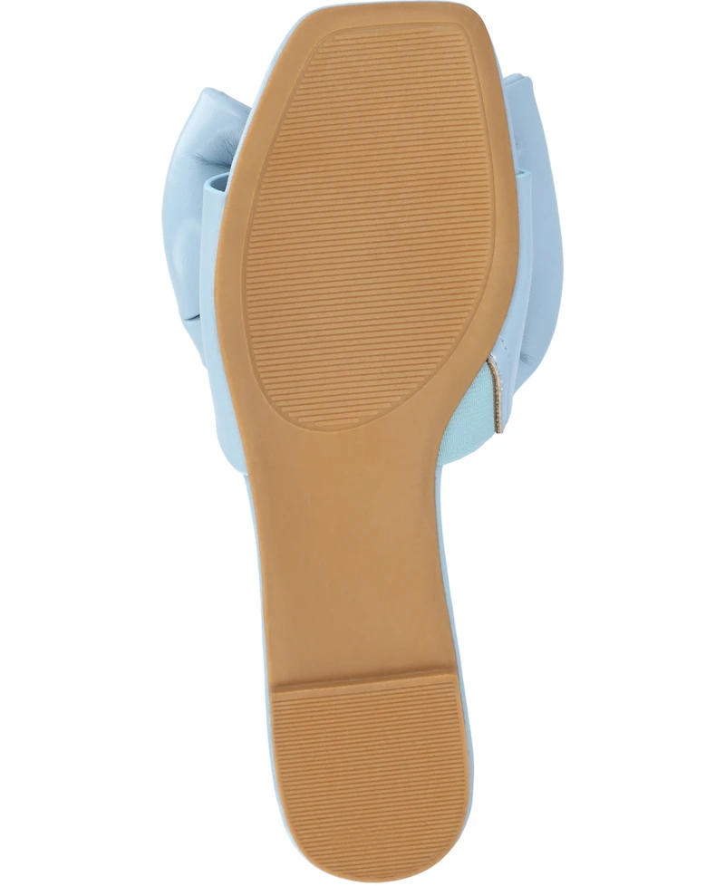 Journee Collection Women's Fayre Oversized Bow Flat Sandals