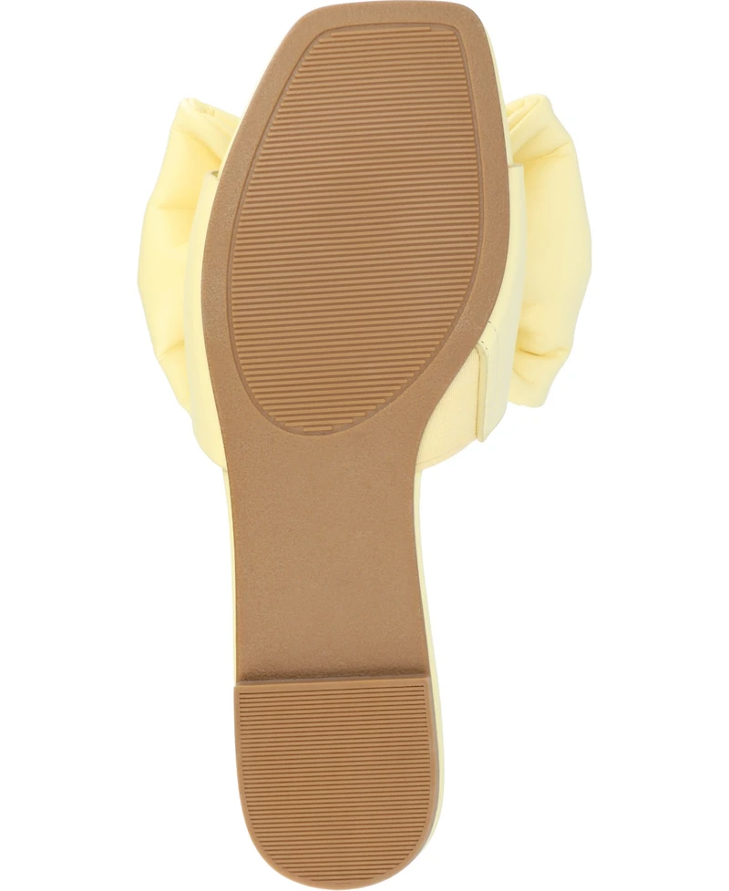 Journee Collection Women's Fayre Oversized Bow Flat Sandals