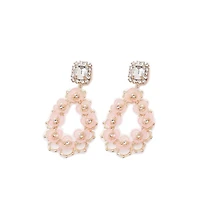Sohi Women's Blue Tassel Drop Earrings