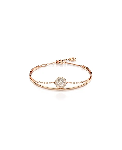 Swarovski White, Rhodium Plated or Rose Gold-Tone Meteora Bangle Bracelet