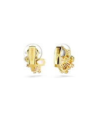 Swarovski Mixed Cuts, Flower, Pink, Gold-Tone Gema Clip-On Earrings