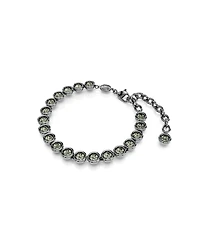 Swarovski Round Cut, Black, Ruthenium Plated Imber Tennis Bracelet