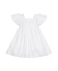 Hope & Henry Girls' Flutter Sleeve Eyelet Empire Dress, Toddler