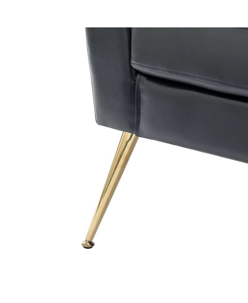 Modern Faux Leather Accent Chair for Living Room Bedroom