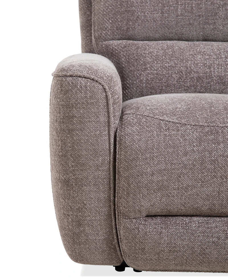 Closeout! Deklyn 129" 6-Pc. Zero Gravity Fabric Sectional with 3 Power Recliners & 2 Consoles, Created for Macy's