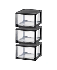Iris Usa 14.5 Qt. Medium Plastic Stacking Drawer, Stackable Storage Organizer Unit with Sliding Drawer for Bedroom Kitchen Under Sink Pantry Craft Roo