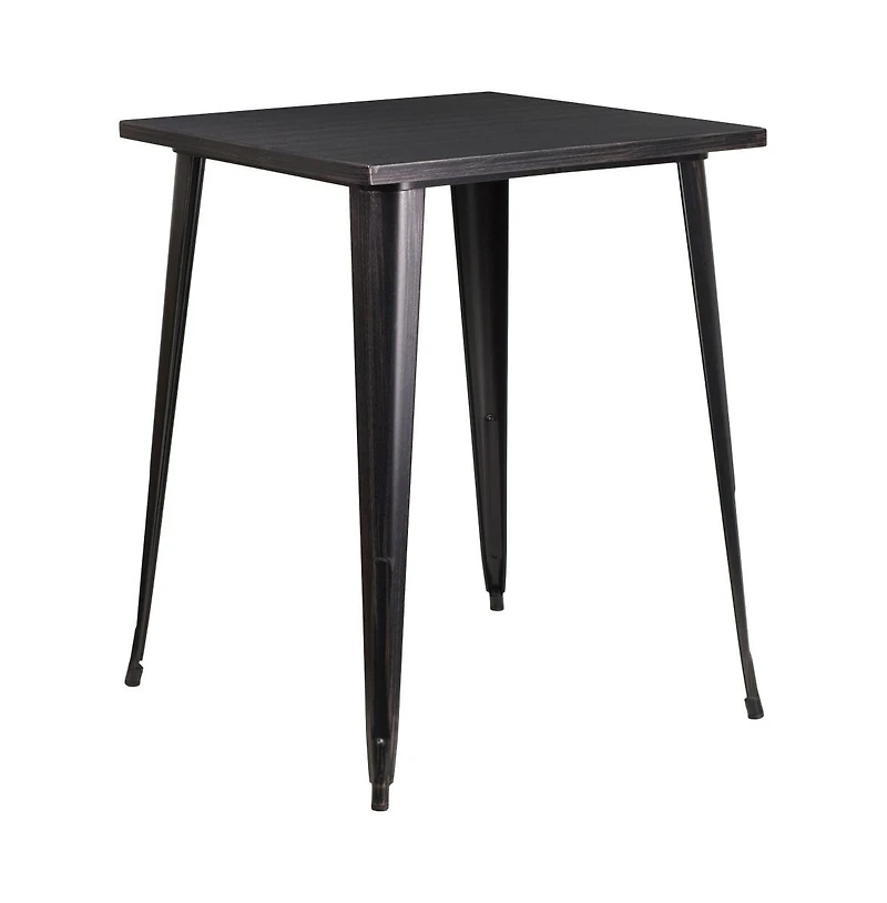 Rothko Patio Dining Table With Metal Frame And Square Top