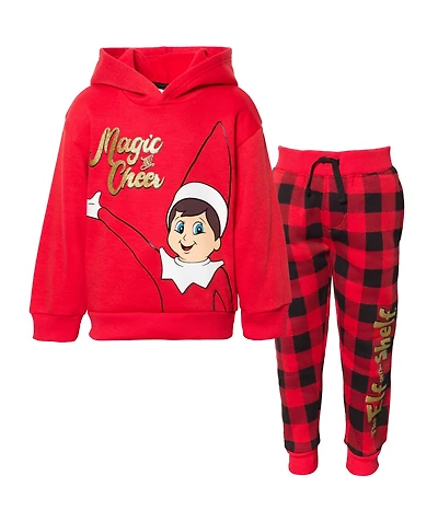 Elf on the shelf Toddler Boys The Fleece Pullover Hoodie and Pants Outfit Set Toddler|Child