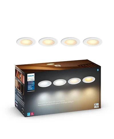 Philips Hue Bluetooth 5/6" High Lumen Recessed Downlight (4-pack)