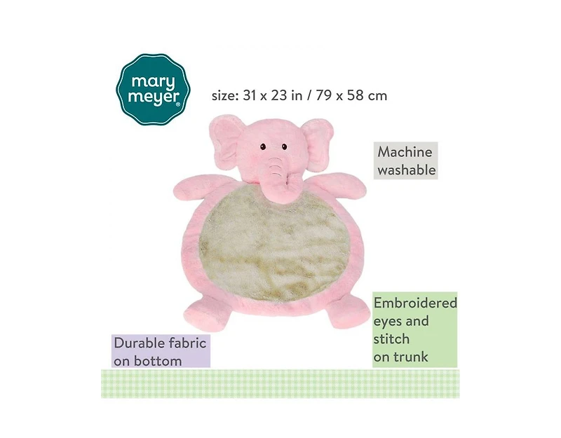 Mary Meyer Best ever Ultra Soft Baby Mat, Pink Elephant