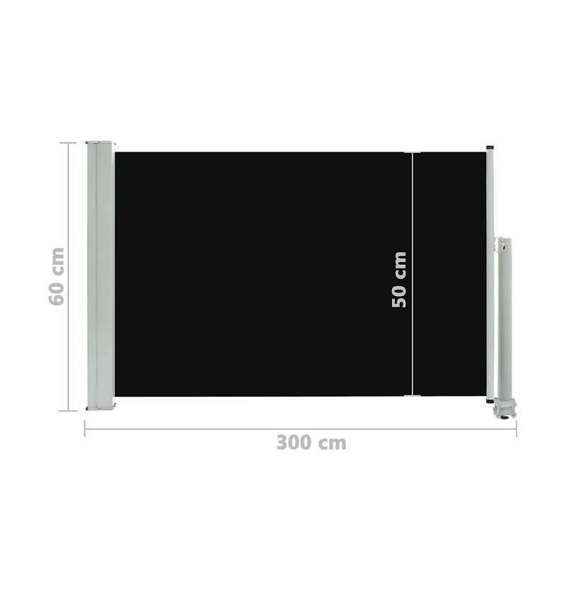 Patio Retractable Side Awning 23.6"x118.1