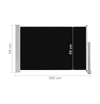 Patio Retractable Side Awning 23.6"x118.1