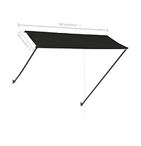 Retractable Awning with Led 118.1"x59.1" Anthracite