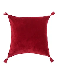 River Ruby Accent Throw Pillow, 22" x w/ Tassels