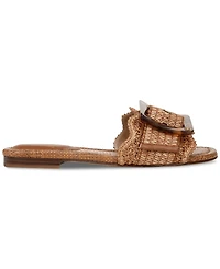 Sam Edelman Women's Bambi Raffia Buckle Slide Sandals