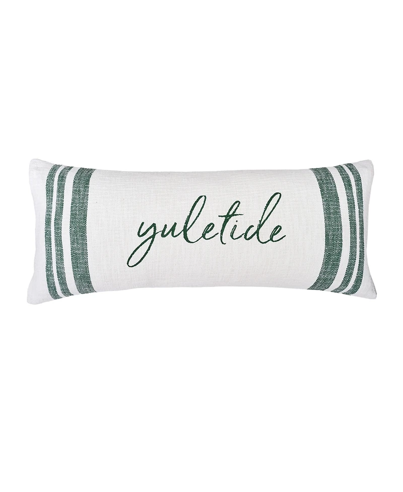 Morgan "Yuletide" Striped Woven Christmas Accent Throw Pillow, 15" x 35"