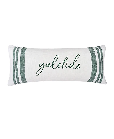 Morgan "Yuletide" Striped Woven Christmas Accent Throw Pillow, 15" x 35"