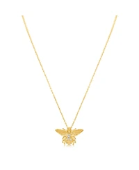 Suzy Levian Sterling Silver Cubic Zirconia Bumble Bee Pendant Necklace