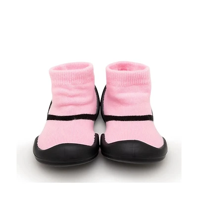 Komuello's Baby Girl First Walk Sock Shoes Mary Jane - Pink