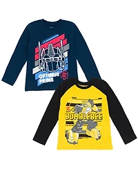 Transformers Optimus Prime Bumblebee 2 Pack T-Shirts Toddler |Child Boys