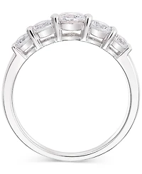 Diamond Five Stone Graduated Band (1 ct. t.w.) in 14k White Gold
