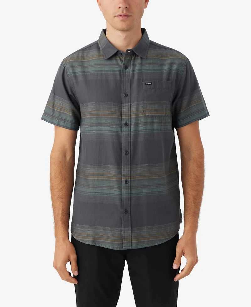 O'Neill Men's Seafaring Stripe Short Sleeve Standard Shirt